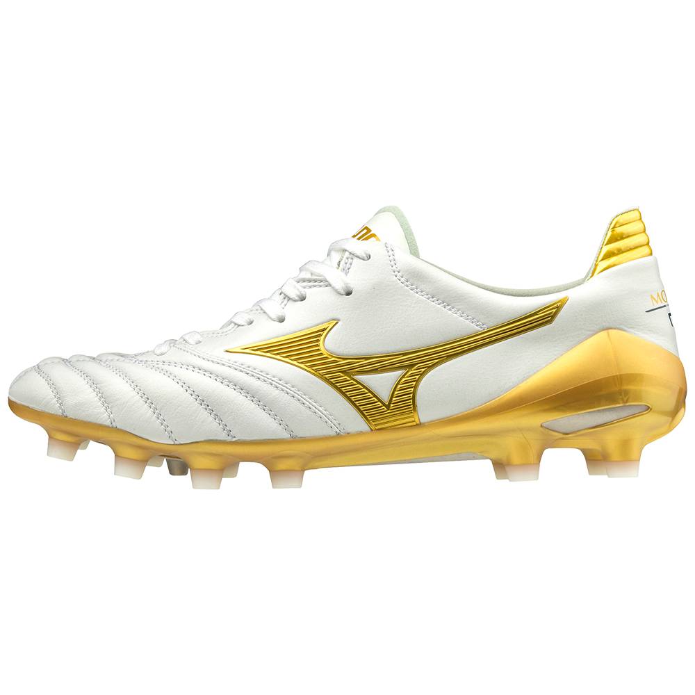 Mizuno Morelia Neo II Made in Japan - Erkek Krampon - Beyaz/Altın Türkiye (LWGZCR-738)